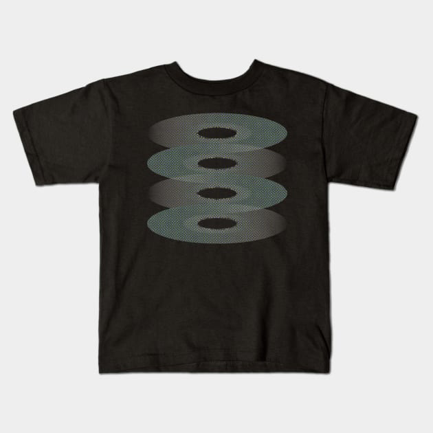 Vinyl Record Swirl Kids T-Shirt by Tony’s T Shop